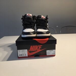 Nike Kids Black and White High-Top Sneakers